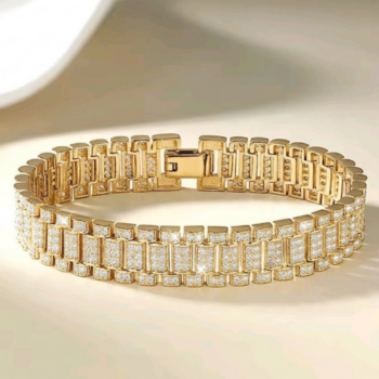 Premium Iced Out Stainless Steel Bracelet for Men
