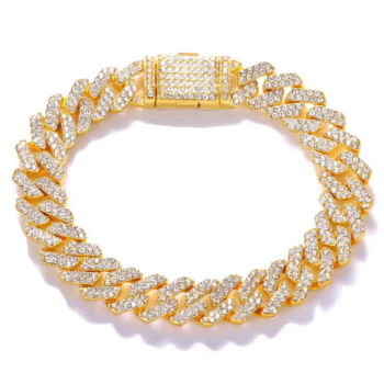 Trendy Iced out diamond Stainless Steel Bracelet for Boys and Girls